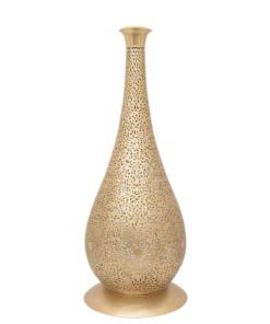 Intricate Brass Floor Lantern - Moroccan Ambiance