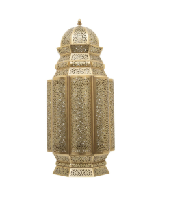 Intricate Floor Brass Lantern - Moroccan Brilliance