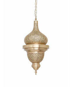 Elegant Brass Pendant Lamp - Moroccan Ambiance
