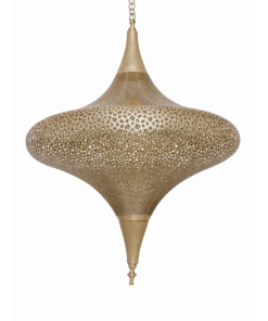 Moroccan Pendant Brass Lamp - Crafted Illumination