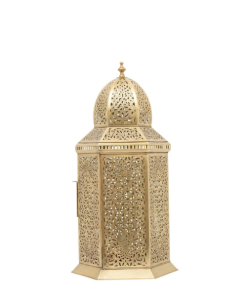 Moroccan Floor Lantern - Artisan Brass Glow